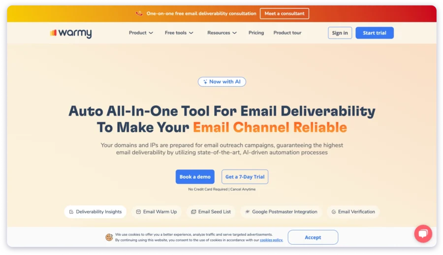 Warmy.io is an email deliverability tool that gives email warmup and inbox placement testing.