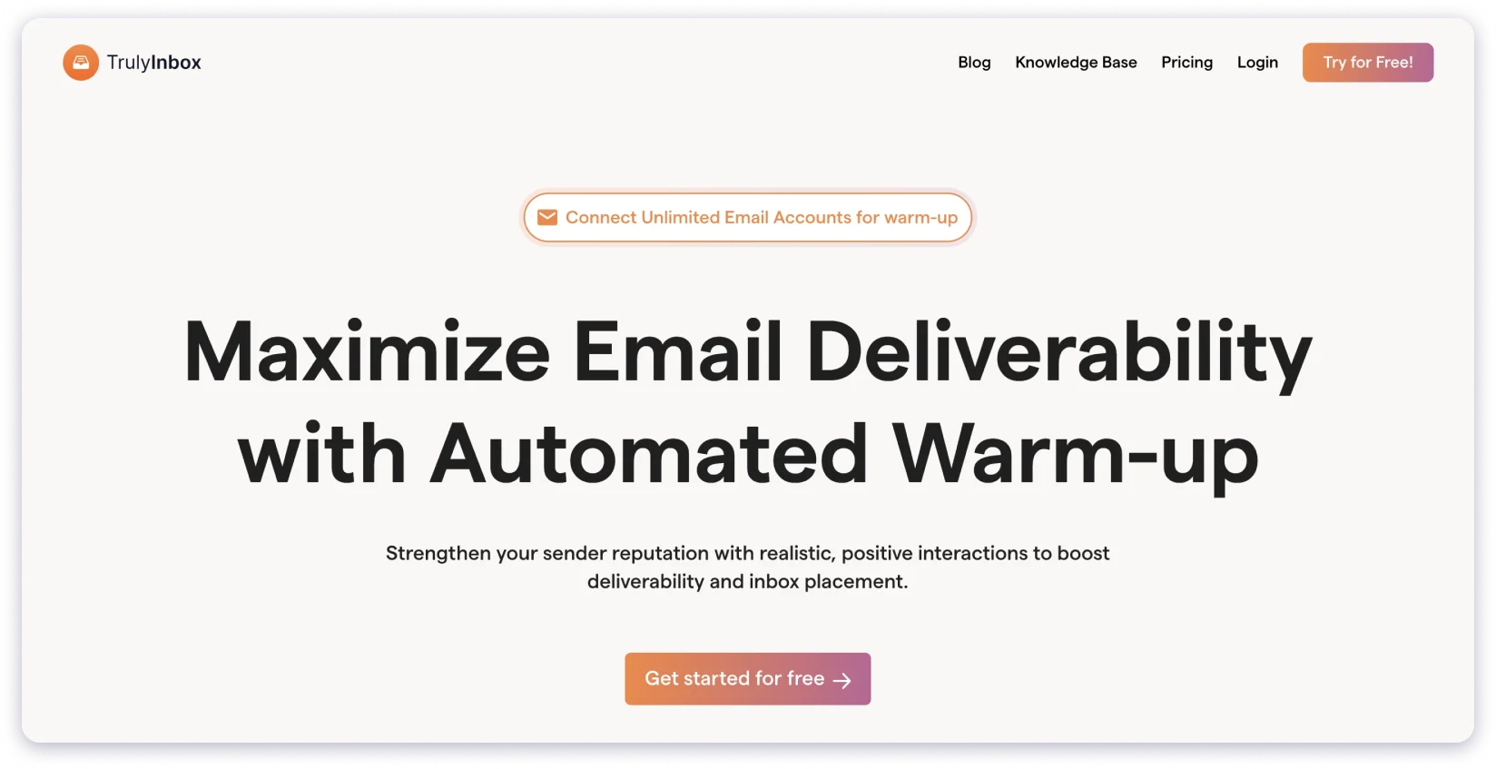 TrulyInbox is the best affordable Warmy.io alternative that lets you warm up unlimited inboxes on any paid plan