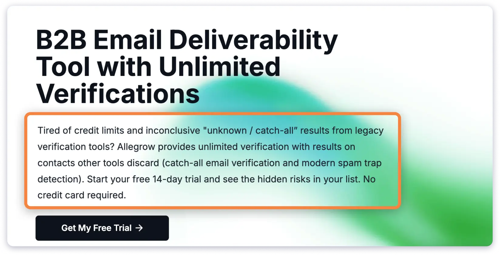 Allegrow primary offering is email verification.