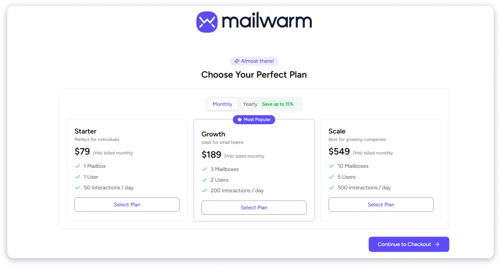 Mailwarm's Expensive Pricing Plans