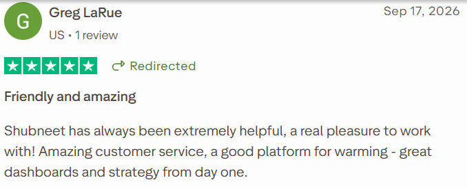 InboxAlly review on Trustpilot, rated 5 out of 5, 17 Sep 2026