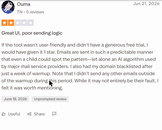 Warmforge review on Trustpilot, rated 2 out of 5, 21 Jun 2026