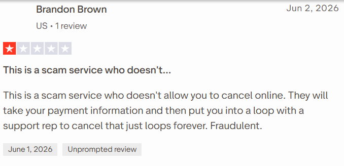 Warmy review on Trustpilot, rated 1 out of 5, 2 Jun 2026