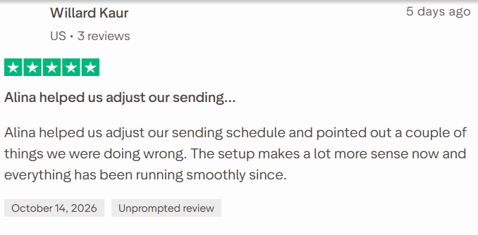 Warmy review on Trustpilot, rated 5 out of 5, 14 Oct 2026